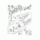 Схема вузла: Стартер електричний & Привід стартера для Kawasaki ZR750 ZR-7S