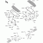 Схема вузла: Підніжки для Kawasaki VN800 Vulcan 800 Drifter