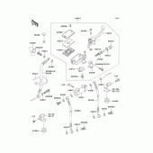 Схема вузла: Передній гальмівний циліндр для Kawasaki ZG1000 Concours