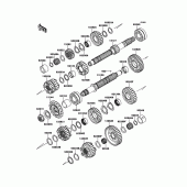 Схема узла: Трансмиссия для Kawasaki KLZ1000 Versys 1000