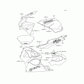 Схема вузла: Decals(red/gray) для Kawasaki ZX600 Ninja ZX-6R
