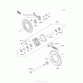 Схема узла: Ступица заднего колеса для Kawasaki KLX140 KLX140L