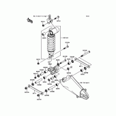 Схема узла: Подвеска/задний амортизатор для Kawasaki ZX636 Ninja ZX-6R ABS KRT Edition