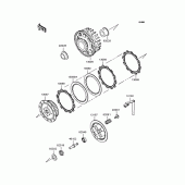 Схема вузла: Зчеплення для Kawasaki ZR250 Balius-II