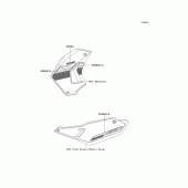 Схема вузла: Decals(white)(ees)(ca,us) для Kawasaki KL650 KLR650 New Edition