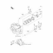 Схема узла: Gear change drum/shift fork(s) для Kawasaki ZX1000 Z1000SX