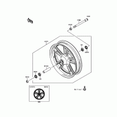 Схема вузла: Ступиця переднього колеса для Kawasaki EN650 Vulcan S ABS SE