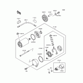 Схема узла: Стартер электрический & Привод стартера для Kawasaki ZR1100 Zephyr 1100