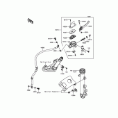 Схема вузла: Передній гальмівний циліндр Kawasaki EN650 Vulcan S