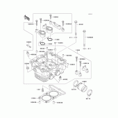 Схема узла: Головка цилиндра для Kawasaki EL250 Eliminator 250