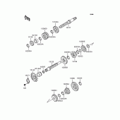 Схема вузла: Трансмісія для Kawasaki BN125 Eliminator