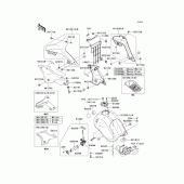 Схема узла: Топливный бак (1/2) для Kawasaki KL110 KSR