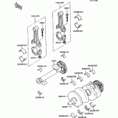 Схема вузла: Колінчастий вал для Kawasaki EX500 GPZ500