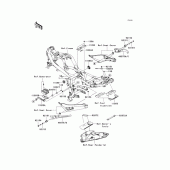 Схема вузла: Кріплення двигуна для Kawasaki EX650 Ninja 650