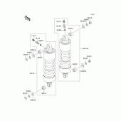 Схема вузла: Підвіска/задній амортизатор для Kawasaki VN1500 Vulcan 1500 Nomad Fi