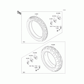 Схема вузла: Шини(a1h/a2h) для Kawasaki VN1600 VN1600 Classic