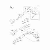 Схема вузла: Turn signal для Kawasaki EX500 GPZ500