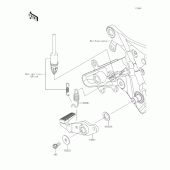 Схема узла: Лапка тормоза для Kawasaki EX400 Ninja 400R