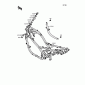 Схема узла: Рама для Kawasaki EX400 GPZ400S