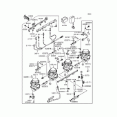 Схема вузла: Карбюратор для Kawasaki ZR750 Zephyr