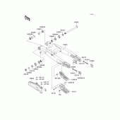 Схема вузла: Задній важіль (маятник) для Kawasaki KLX450 KLX450R
