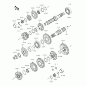 Схема вузла: Трансмісія для Kawasaki EX400 Ninja 400R