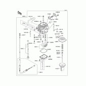 Схема вузла: Карбюратор для Kawasaki KL250 KL250 Super Sherpa