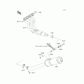 Схема узла: Выхлопная система (s) для Kawasaki ZX600 Ninja ZX-6RR