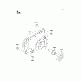Схема вузла: Headlight(s) для Kawasaki EX500 GPZ500S