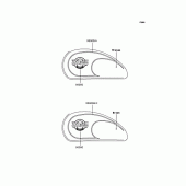 Схема вузла: Наклейки (BJ250-B1) для Kawasaki BJ250 Estrella