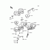 Схема вузла: Панель приладів для Kawasaki ZR400 ZRX