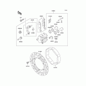 Схема вузла: Переднє гальмо для Kawasaki KL250 KL250 Super Sherpa