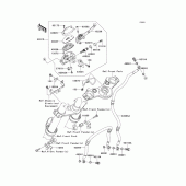 Схема узла: Передний тормозной цилиндр для Kawasaki EX650 Ninja 650