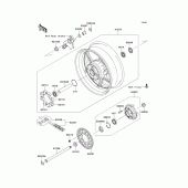 Схема узла: Ступица заднего колеса для Kawasaki ZX1000 Z1000SX