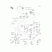 Схема вузла: Fuel evaporative system для Kawasaki ZX750 Ninja ZX-7