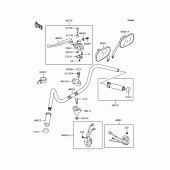 Схема вузла: Кермо (VN400-C2‾C6) для Kawasaki VN400 Vulcan Classic