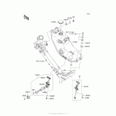 Схема узла: Топливный бак для Kawasaki AX125 Fury 125R