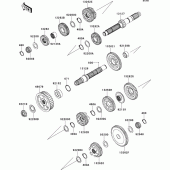 Схема вузла: Трансмісія для Kawasaki VN1700 Vulcan 1700 Voyager Custom ABS