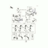 Схема вузла: Ignition switch/locks/reflectors для Kawasaki ZG1200 Voyager XII