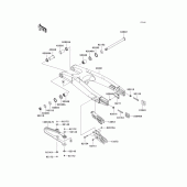 Схема узла: Задний рычаг (Маятник) для Kawasaki KX250/ KX252 KX250F