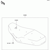 Схема узла: Сиденье для Kawasaki EJ800 W800
