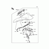 Схема вузла: Заглушка сидіння (Опція) для Kawasaki ZR900 Z900 ABS