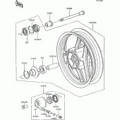 Схема вузла: Front hub(zg1000-a7) для Kawasaki ZG1000 1000GTR
