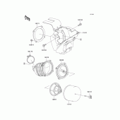 Схема узла: Воздушный фильтр для Kawasaki KX65