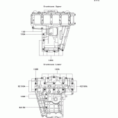 Схема вузла: Болти картера двигуна для Kawasaki ZX750 Ninja ZX-7RR