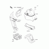 Схема вузла: Decal(blue/blue)(kl650-b1) для Kawasaki KL650 Tengal