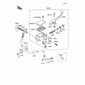 Схема вузла: Front master cylinder(kl250-d8/d9) для Kawasaki KL250 KLR250