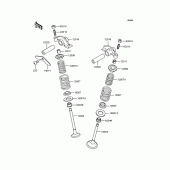 Схема вузла: Рокер & Клапан для Kawasaki BJ250 Estrella