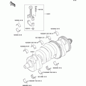 Схема узла: Коленчатый вал для Kawasaki ZX1200 Ninja ZX-12R