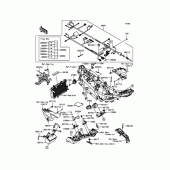 Схема узла: Проводка и электрические компоненты для Kawasaki BX250 NINJA 250SL